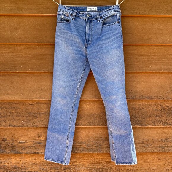 Abercrombie & Fitch The Skinny High Rise With Split Ankle Detail Jeans Size 29 - Picture 1 of 14